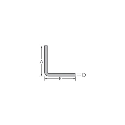 Tekening Hoekprofiel 90 x 90 x 3,0 mm afgerond