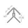 Tekening Kerrafront 2-delig hoekprofiel 17mm inw