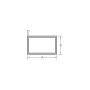 Tekening Kokerprofiel 40 x 25 x 2,0 mm
