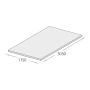 Tekening Sandwichpaneel HPL 3050 x 1300 x 24 mm / creme