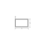Tekening Kokerprofiel 20 x 12 x 2,0 mm
