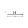 Tekening Alu montageprofiel verbinding