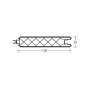 Tekening Paneelprofiel 100x24mm / wit