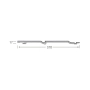 Tekening Eurotexx dubbel rabat 332mm structuur