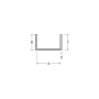 Tekening U-profiel 10 x 10 x 10 x 1,0 mm