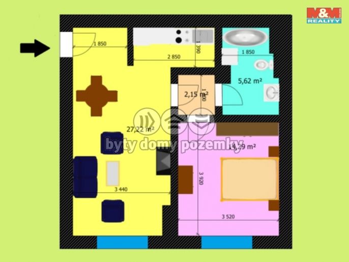 Prodej, Byt 2+kk, Zruč nad Sázavou