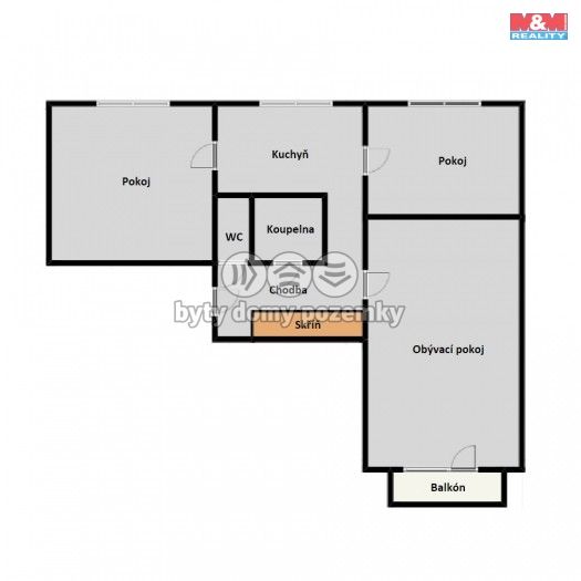 Prodej, Byt 3+1, Chrudim