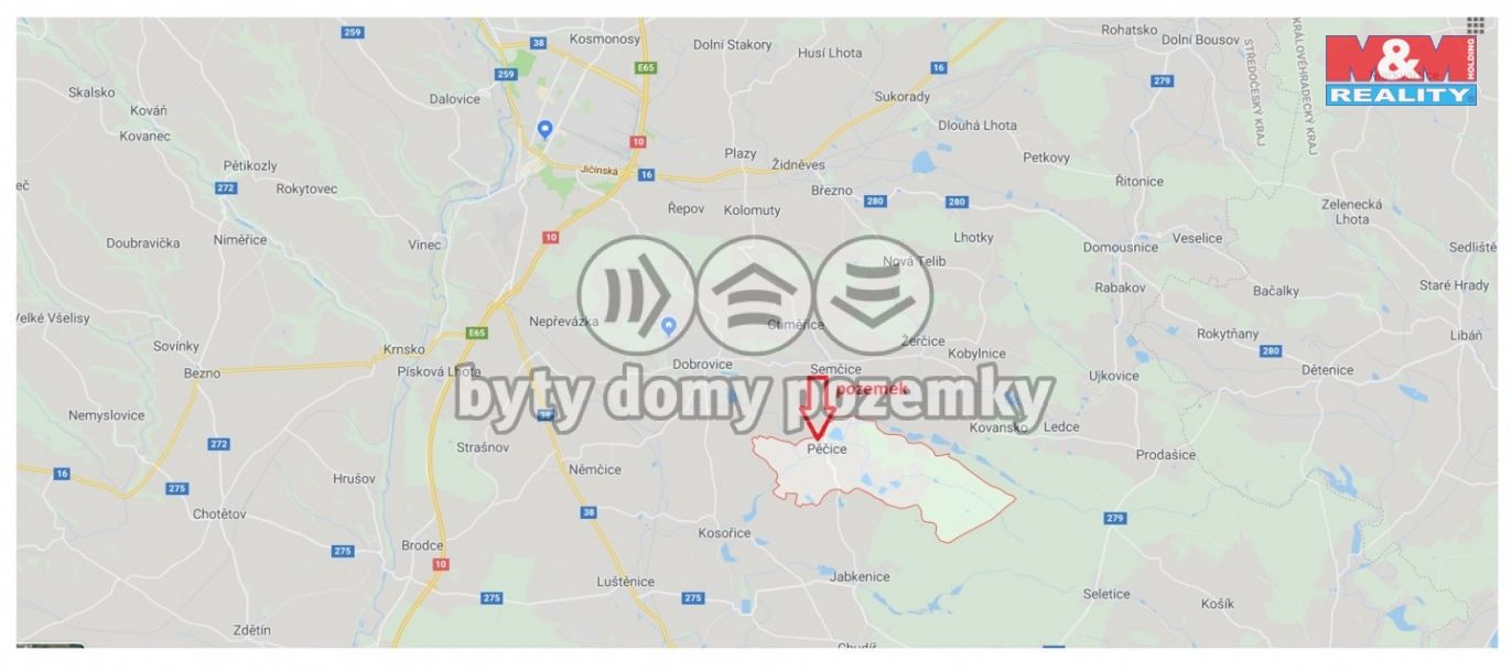 situační mapa obce a okolí