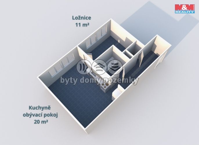 Pronájem, Byt 2+kk, Nová Včelnice