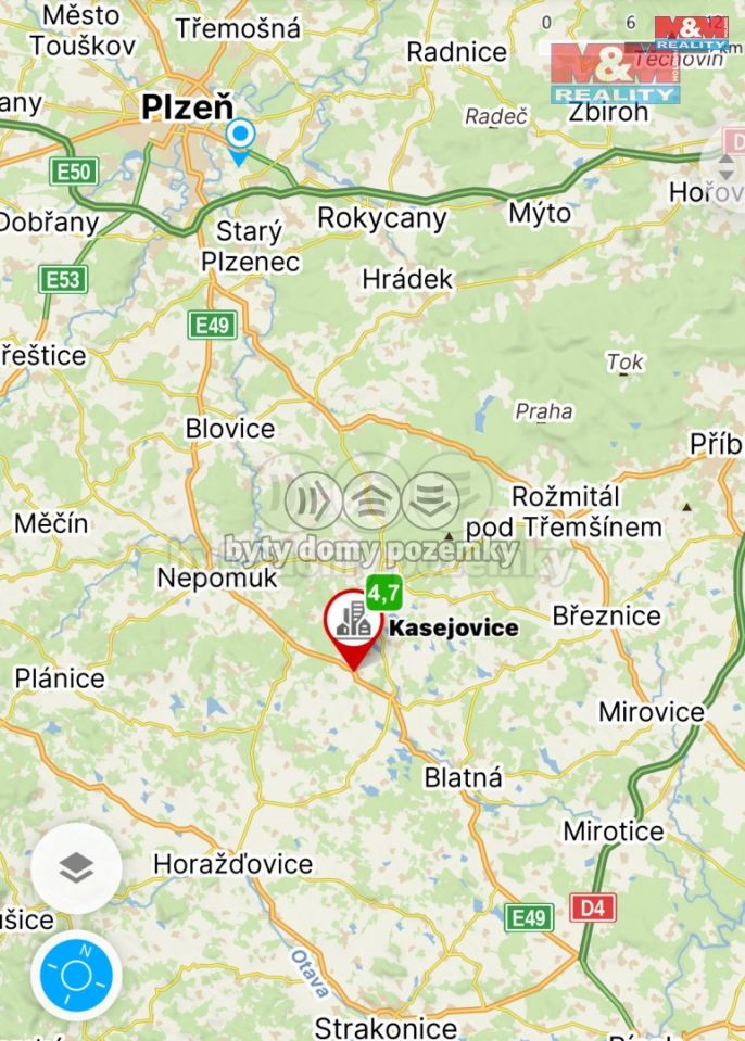 Prodej, Pozemek k bydlení, Kasejovice