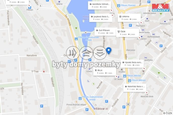 Pronájem, Byt 1+kk, Příbram