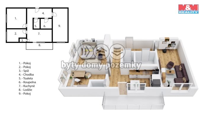 Prodej, Byt 3+1, Broumov