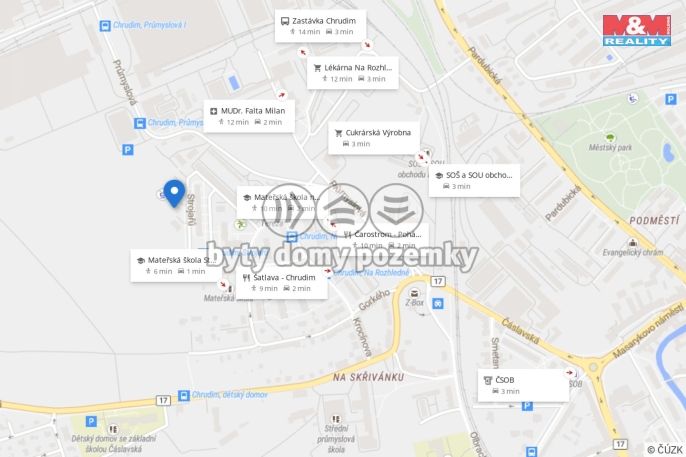 Pronájem, Byt 3+1, Chrudim