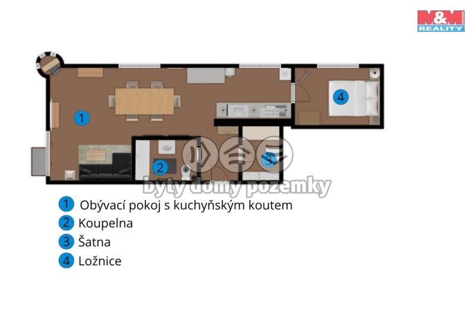Pronájem, Byt 2+kk, Ledeč nad Sázavou