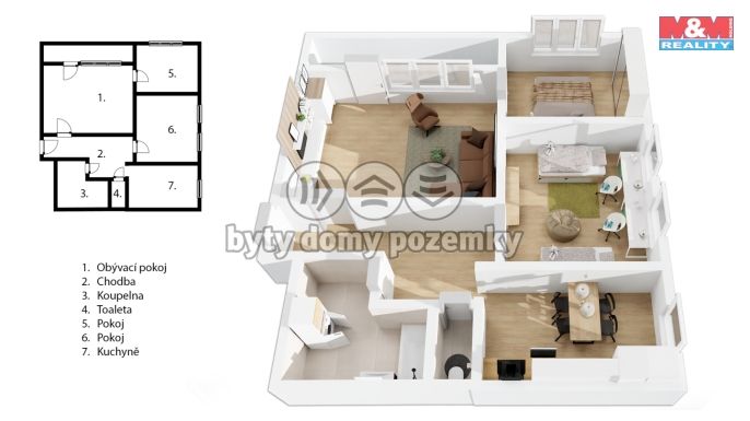Prodej, Byt 3+1, Hodonín