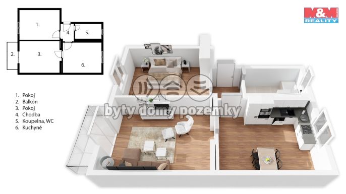 Prodej, Byt 2+1, Kladno