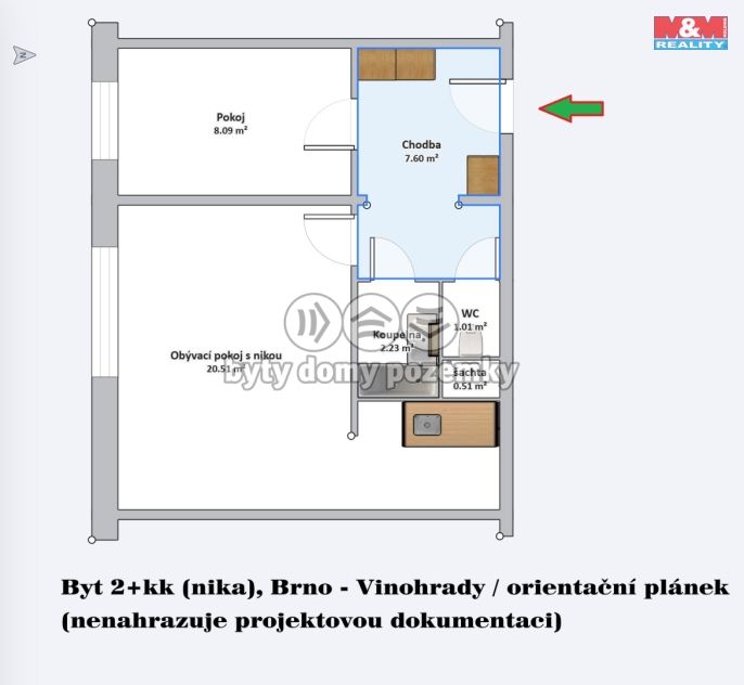 Prodej, Byt 2+kk, Brno