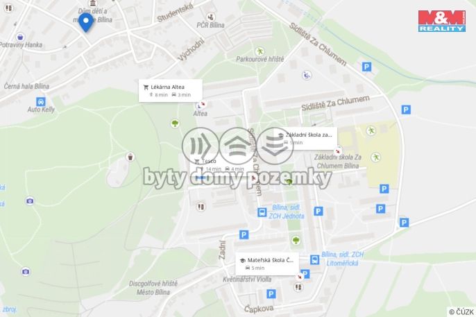 Pronájem, Byt 2+1, Bílina