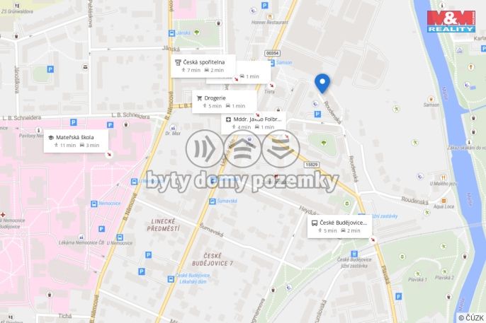 Pronájem, Byt 3+1, České Budějovice