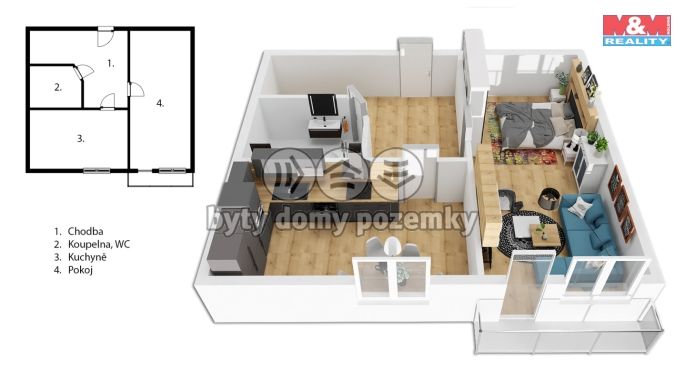 Prodej, Byt 1+1, Janské Lázně