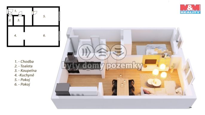 Prodej, Byt 2+1, Říčany