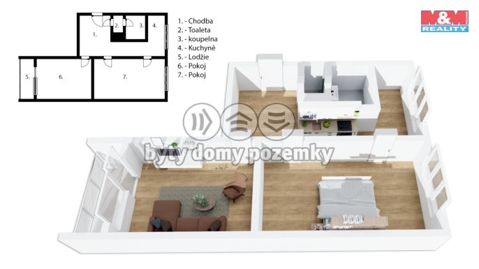 Prodej, Byt 2+1, Hořice