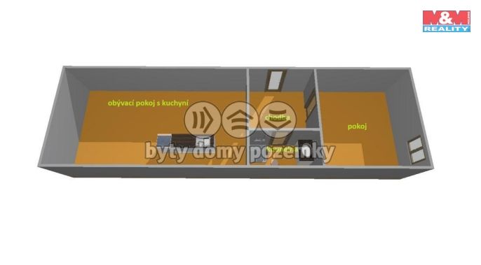 Pronájem, Byt 2+kk, Velešín