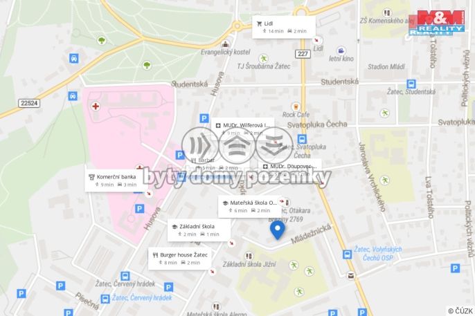 Pronájem, Byt 1+1, Žatec