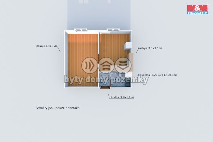 Pronájem, Byt 1+1, Plzeň