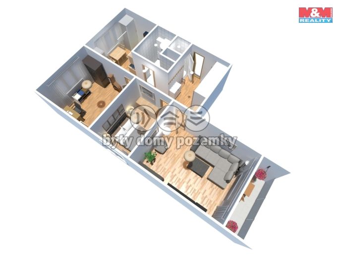 Prodej, Byt 3+1, Kadaň