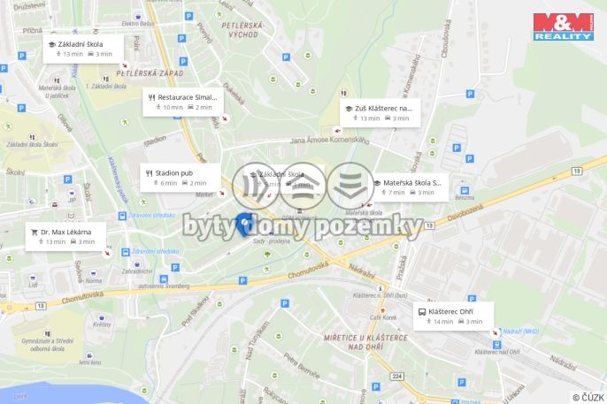 Pronájem, Byt 2+1, Klášterec nad Ohří