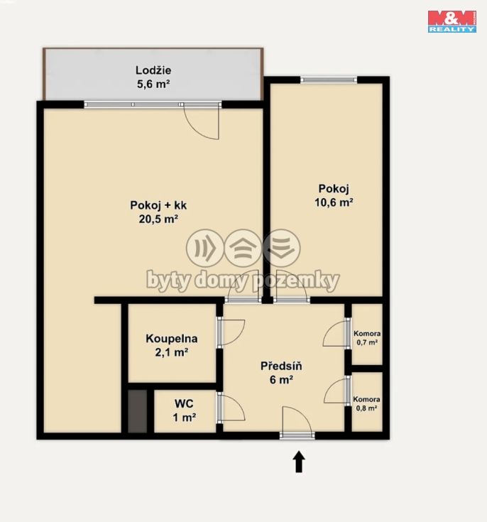 Prodej, Byt 2+kk, Brno