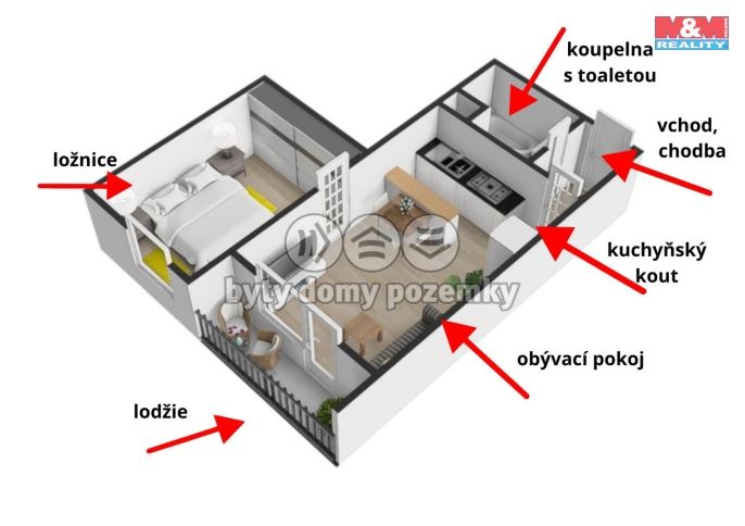 Pronájem, Byt 2+kk, Světlá nad Sázavou