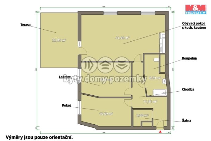 Pronájem, Byt 3+kk, Plzeň