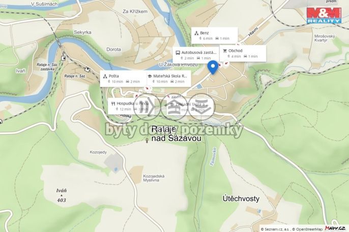 Pronájem, Byt 3+1, Rataje nad Sázavou