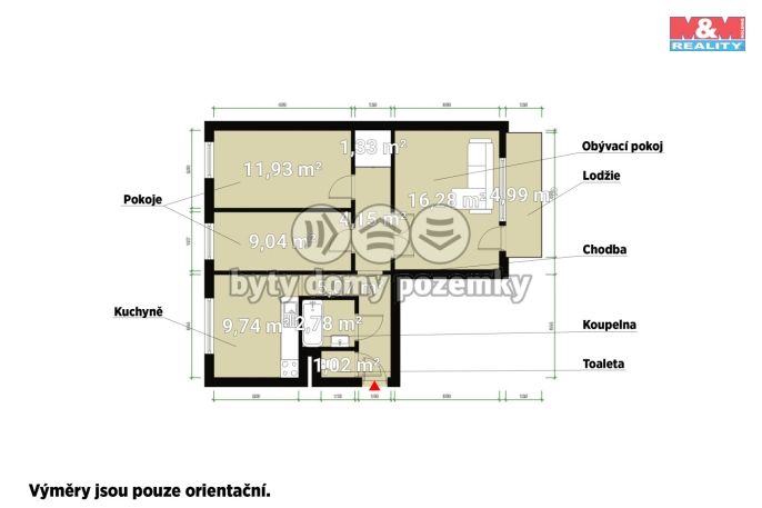 Pronájem, Byt 3+1, Dobřany