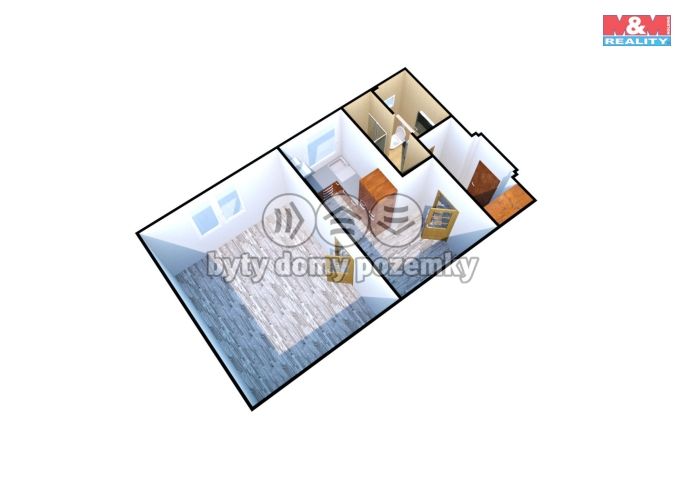 Pronájem, Byt 1+1, Děčín