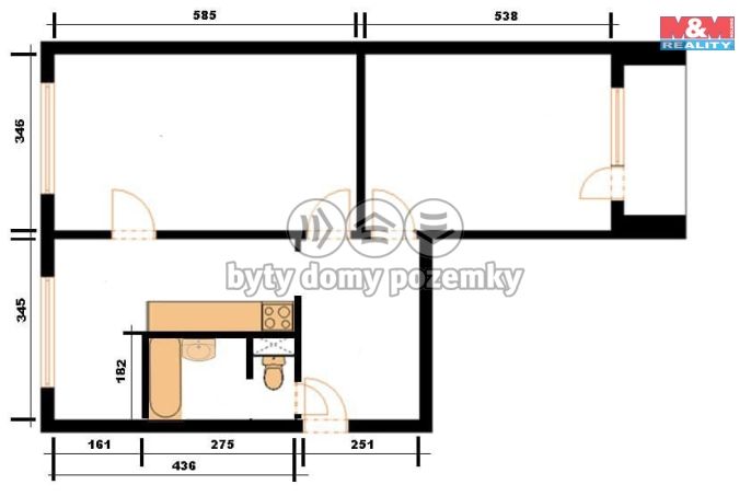 Pronájem, Byt 2+1, Praha