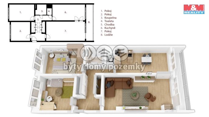 Prodej, Byt 3+1, Praha