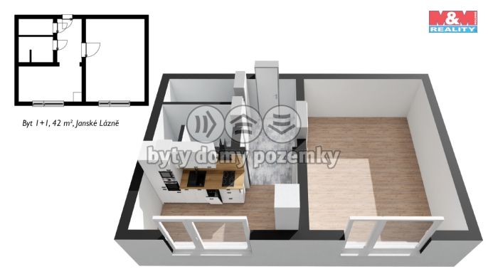 Prodej, Byt 1+1, Janské Lázně