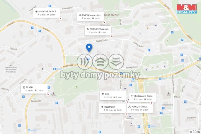 Pronájem, Byt 1+kk, Ústí nad Labem