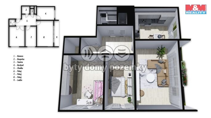 Prodej, Byt 3+1, Havířov