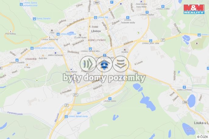 Pronájem, Byt 1+kk, Litvínov