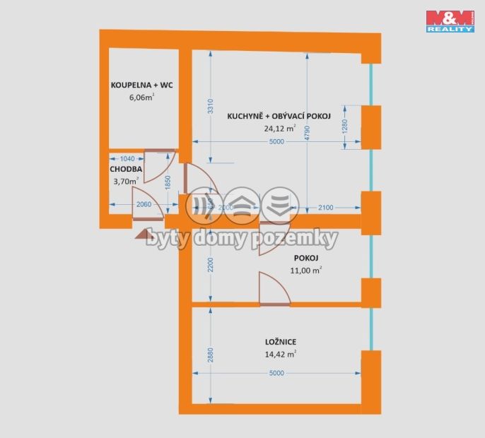 Pronájem, Byt 3+kk, Bzenec