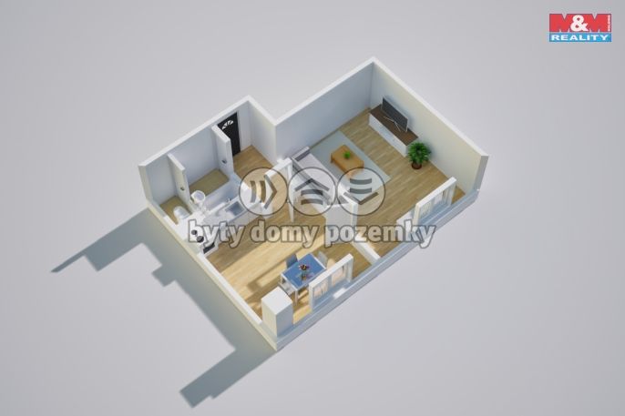 Prodej, Byt 1+1, Krupka