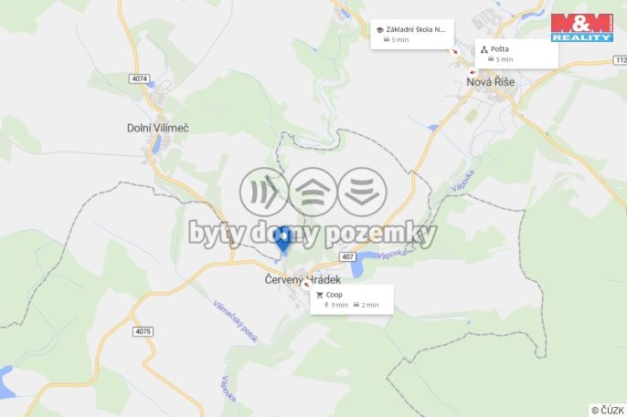 Prodej, Pozemek k bydlení, Červený Hrádek