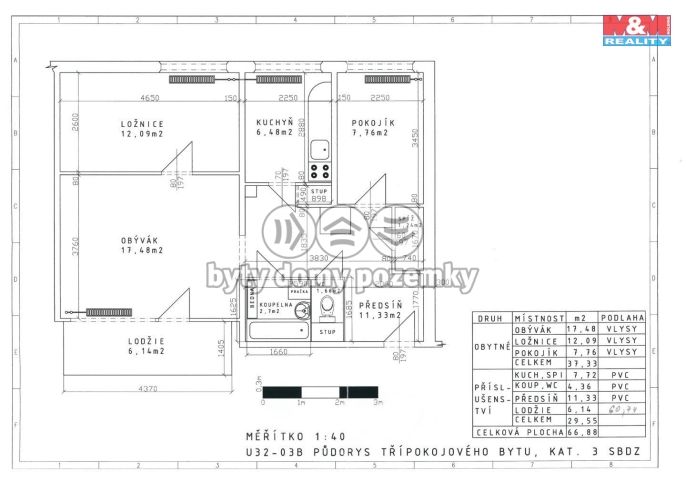 Prodej, Byt 3+1, Brno