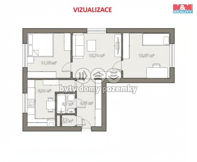 Prodej, Byt 2+1, Chodov