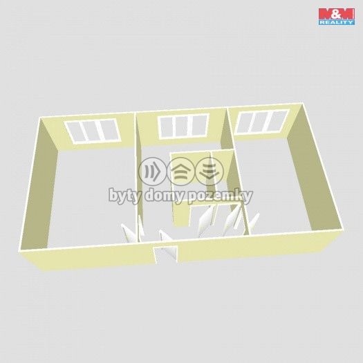 Pronájem, Byt 2+1, Klášterec nad Ohří