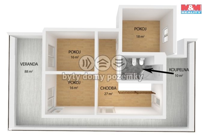 Pronájem, Byt 4+kk, Plzeň